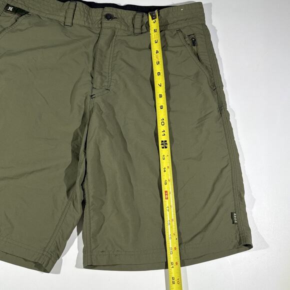 HOWLER BROS Ripstop Olive Green Nylon Shorts Pockets Men Size 36 - Picture 5 of 9